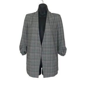 Aritzia Babaton Power Hip Grey Glen Check Blazer Size 2